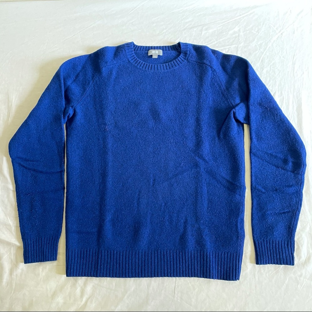 Uniqlo Blue Lambswool Sweater